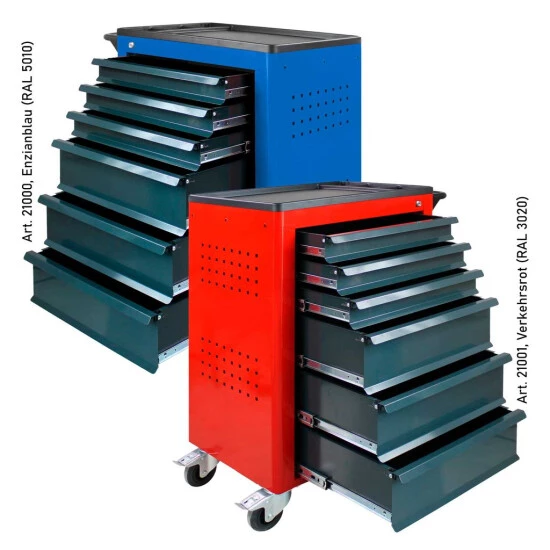 Rabatt ⌛ ADB Werkstattwagen 'Basic' In Verschiedenen Ausführungen, Bis Zu 9 Schubladen, Optional Mit 115 Tlg. Werkzeugsatz, Farbe:Enzianblau (RAL 5010), Anzahl Schubladen:6 ✨ 8 Rabatt ⌛ ADB Werkstattwagen 'Basic' In Verschiedenen Ausführungen, Bis Zu 9 Schubladen, Optional Mit 115 Tlg. Werkzeugsatz, Farbe:Enzianblau (RAL 5010), Anzahl Schubladen:6 ✨ – Bild 8