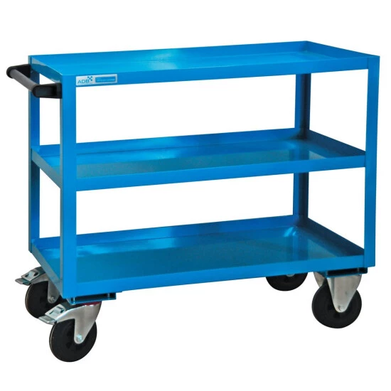 Neu ✨ ADB Etagenwagen / Montagehilfswagen, 3 Etagen, Lichtblau (RAL 5012) 🔥 2 Neu ✨ ADB Etagenwagen / Montagehilfswagen, 3 Etagen, Lichtblau (RAL 5012) 🔥 – Bild 2