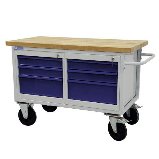 Am billigsten 🧨 ADB Mobile Werkbank Aus Stahl Mit Massiver Buchenplatte Und 4 Rädern Auswahl, Modellvariante:Mit 6 Schubladen 💯 6 Am billigsten 🧨 ADB Mobile Werkbank Aus Stahl Mit Massiver Buchenplatte Und 4 Rädern Auswahl, Modellvariante:Mit 6 Schubladen 💯 – Bild 6