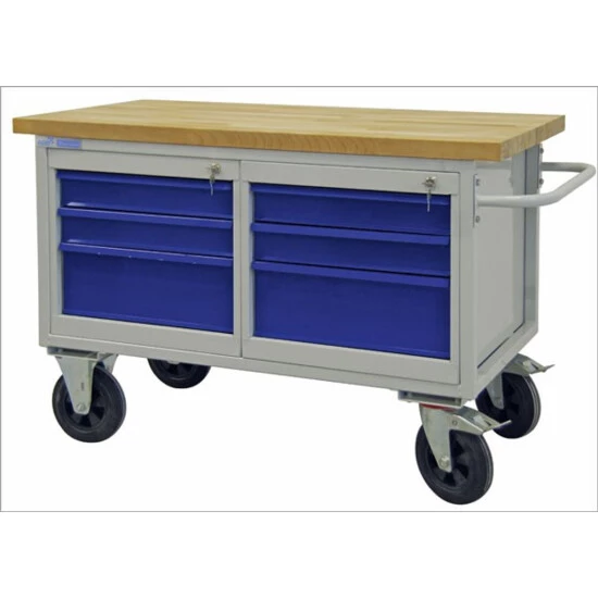 Am billigsten 🧨 ADB Mobile Werkbank Aus Stahl Mit Massiver Buchenplatte Und 4 Rädern Auswahl, Modellvariante:Mit 6 Schubladen 💯 7 Am billigsten 🧨 ADB Mobile Werkbank Aus Stahl Mit Massiver Buchenplatte Und 4 Rädern Auswahl, Modellvariante:Mit 6 Schubladen 💯 – Bild 7