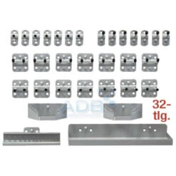 Billig 😍 ADB Hakensortiment Für Lochwand Werkzeugwand 32 Teilig Lichtgrau RAL 7035 🥰