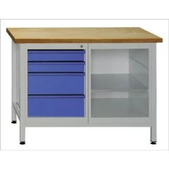 Blitzangebot 🧨 ADB Werkbank 'PREMIUM' In Verschiedenen Ausführungen, (B X H) 120 X 84 Cm, Ausführung:4 Schubladen Und Regalteil ✔️ -Günstiges Adb Geschäft unnamed file 1152