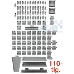 Bester Verkauf ✔️ ADB Hakensortiment Für Lochwand Werkzeugwand 110 Teilig Lichtgrau RAL 7035 😍