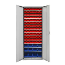 Bestpreis 🌟 ADB Werkzeugschrank Aus Stahl Mit 15 Fachböden Und 90 Sichtlagerkästen 💯