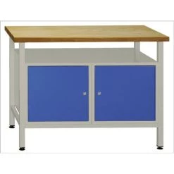 Auslauf 😉 ADB Werkbank "Premium" Mit 2 Türen, B 1200 X T 600 X H 840 Mm 🛒