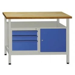 Neu 🔥 ADB Werkbank "Premium", 1 Tür + 3 Schubladen, B 1200 X T 840 X H 600 Mm ⌛