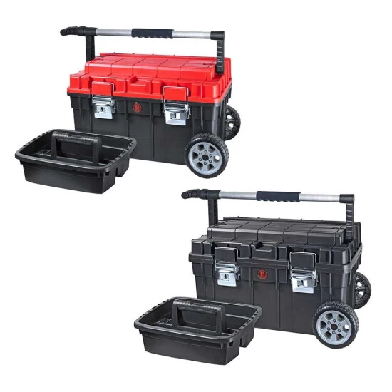 Großhandel 🎁 ADB Werkzeugkoffer Mit 2 Rädern Und Stabilem Stahlgriff Wheelbox HD, Farbe:Schwarz / Rot 😉 1 Großhandel 🎁 ADB Werkzeugkoffer Mit 2 Rädern Und Stabilem Stahlgriff Wheelbox HD, Farbe:Schwarz / Rot 😉