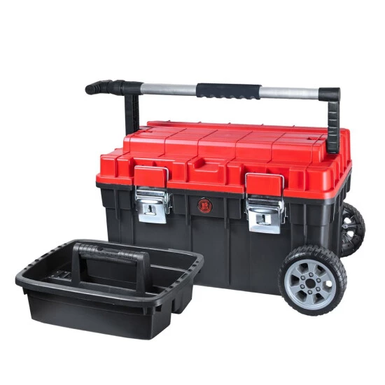 Großhandel 🎁 ADB Werkzeugkoffer Mit 2 Rädern Und Stabilem Stahlgriff Wheelbox HD, Farbe:Schwarz / Rot 😉 2 Großhandel 🎁 ADB Werkzeugkoffer Mit 2 Rädern Und Stabilem Stahlgriff Wheelbox HD, Farbe:Schwarz / Rot 😉 – Bild 2