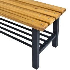 Rabatt 👍 ADB Freistehende Sitzbank Umkleidebank Garderobenbank Mit Schuhrost In 3 Größen, Gesamtmaß:B 1500 X T 400 X H 420 Mm 😀