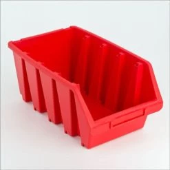 Neu ⌛ ADB Sichtlagerkasten Für Kleinteilemagazin Gr. 4, Rot 🔥