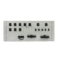 Rabatt ⭐ ADB Werkzeugwand Lochwand Hakensatz/Werkzeughalter 18 Tlg. RAL 9005 ⌛