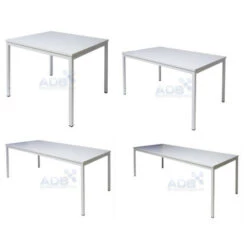 Am billigsten 🎁 ADB Bürotisch / Stahlrohr-Tisch, Grau 2000x800x750 Mm 🤩