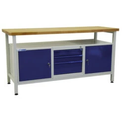 Blitzangebot 🛒 ADB Werktisch / Werkzeugtisch Mit 2 Türen Und 3 Schubladen 😀