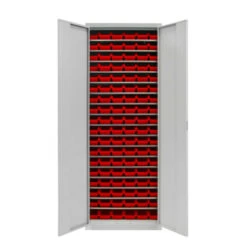 Schlussverkauf ✔️ ADB Werkzeugschrank Aus Stahl Mit 17 Fachböden Und 108 Sichtlagerkästen 👍