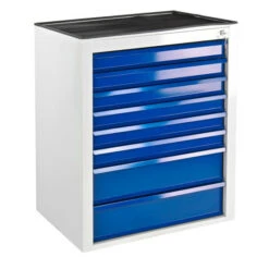 Billig ✔️ ADB Schubladenschrank MAMMUT 8 Schubladen Mit Vollauszug, 71 X 90 Cm (B X H), In Verschiedenen Farben, Farbe:lichtgrau/lichtblau 🎁