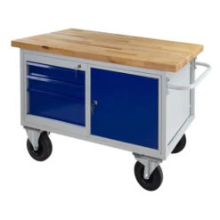 Budget 🥰 ADB Mobile Werkbank Aus Stahl Mit Massiver Buchenplatte Und 4 Rädern Auswahl, Modellvariante:Mit 3 Schubladen Und 1 Schrank 🤩 -Günstiges Adb Geschäft unnamed file 454