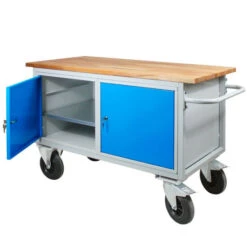 Bestes Angebot 🌟 ADB Mobile Werkbank Aus Stahl Mit Massiver Buchenplatte Und 4 Rädern Auswahl, Modellvariante:Mit 2 Türen 🌟 -Günstiges Adb Geschäft unnamed file 471