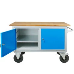 Bestes Angebot 🌟 ADB Mobile Werkbank Aus Stahl Mit Massiver Buchenplatte Und 4 Rädern Auswahl, Modellvariante:Mit 2 Türen 🌟 -Günstiges Adb Geschäft unnamed file 472