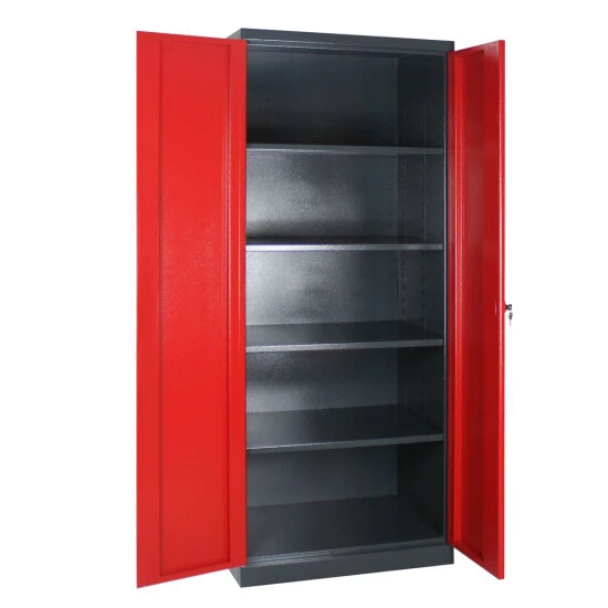 Auslauf 🔥 ADB Stahlschrank XL-T (BxHxT) 780 X 1920 X 580 Mm In Verschiedenen Farben, Farbe:anthrazitgrau/feuerrot 🔔 1 Auslauf 🔥 ADB Stahlschrank XL-T (BxHxT) 780 X 1920 X 580 Mm In Verschiedenen Farben, Farbe:anthrazitgrau/feuerrot 🔔