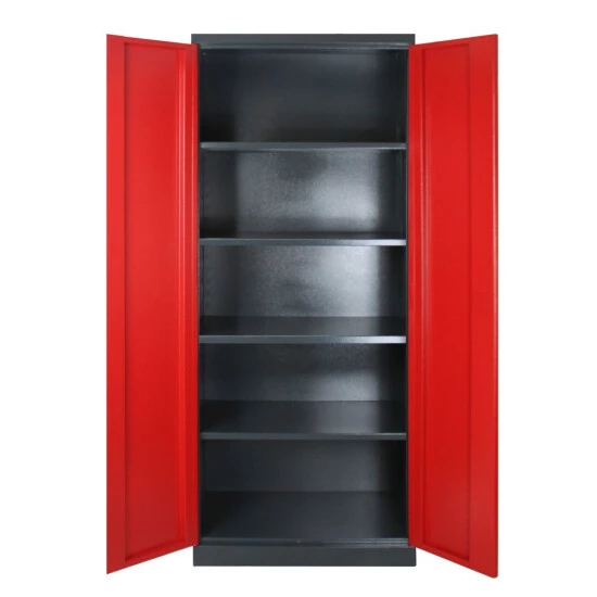 Auslauf 🔥 ADB Stahlschrank XL-T (BxHxT) 780 X 1920 X 580 Mm In Verschiedenen Farben, Farbe:anthrazitgrau/feuerrot 🔔 2 Auslauf 🔥 ADB Stahlschrank XL-T (BxHxT) 780 X 1920 X 580 Mm In Verschiedenen Farben, Farbe:anthrazitgrau/feuerrot 🔔 – Bild 2