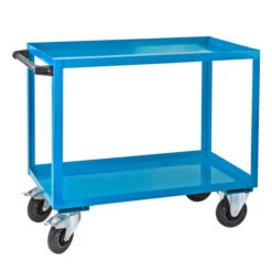 Aktion 🎉 ADB Etagenwagen / Montagehilfswagen, 2 Etagen, Lichtblau (RAL 5012) 💯