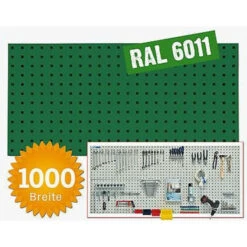 Budget 🛒 ADB Lochwand Für Werkzeughaken In Verschiedenen Größen Und Farben 493-1975 Mm, Farbe:Resedagrün (RAL 6011), Länge:987 Mm 🥰