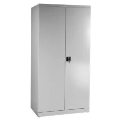Bestpreis 🔔 ADB Flügeltürenschrank Aus Pulverbeschichtetem Stahlblech, (BxHxT) 950 X 1950 X 600 Mm, Farbe:lichtgrau 😍