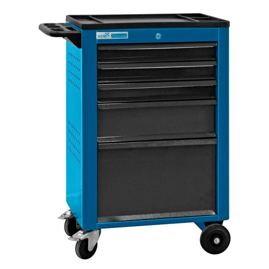 Rabatt 🎉 ADB Werkstattwagen 'Basic' In Verschiedenen Ausführungen, Bis Zu 9 Schubladen, Optional Mit 115 Tlg. Werkzeugsatz, Farbe:Enzianblau (RAL 5010), Anzahl Schubladen:5 ⭐ 9 Rabatt 🎉 ADB Werkstattwagen 'Basic' In Verschiedenen Ausführungen, Bis Zu 9 Schubladen, Optional Mit 115 Tlg. Werkzeugsatz, Farbe:Enzianblau (RAL 5010), Anzahl Schubladen:5 ⭐ – Bild 9