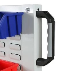 Auslauf 🔥 ADB Rollwagen Mit 4 Schlitzplatten Und Sichtlagerkästen, Höhenverstellbar, Mit 2 Lenkrollen Und Bremsen Lichtgrau (RAL7035) ❤️ -Günstiges Adb Geschäft unnamed file 919