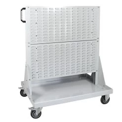 Besorgen 😉 ADB Rollwagen Mit 4 Schlitzplatten, Höhenverstellbar, Mit 2 Lenkrollen Und Bremsen Lichtgrau (RAL7035) 🎁